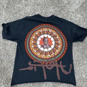 Travis Scott utopia x Kaws Graphic Black T-Shirt